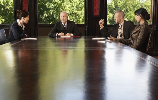 Meeting a large table